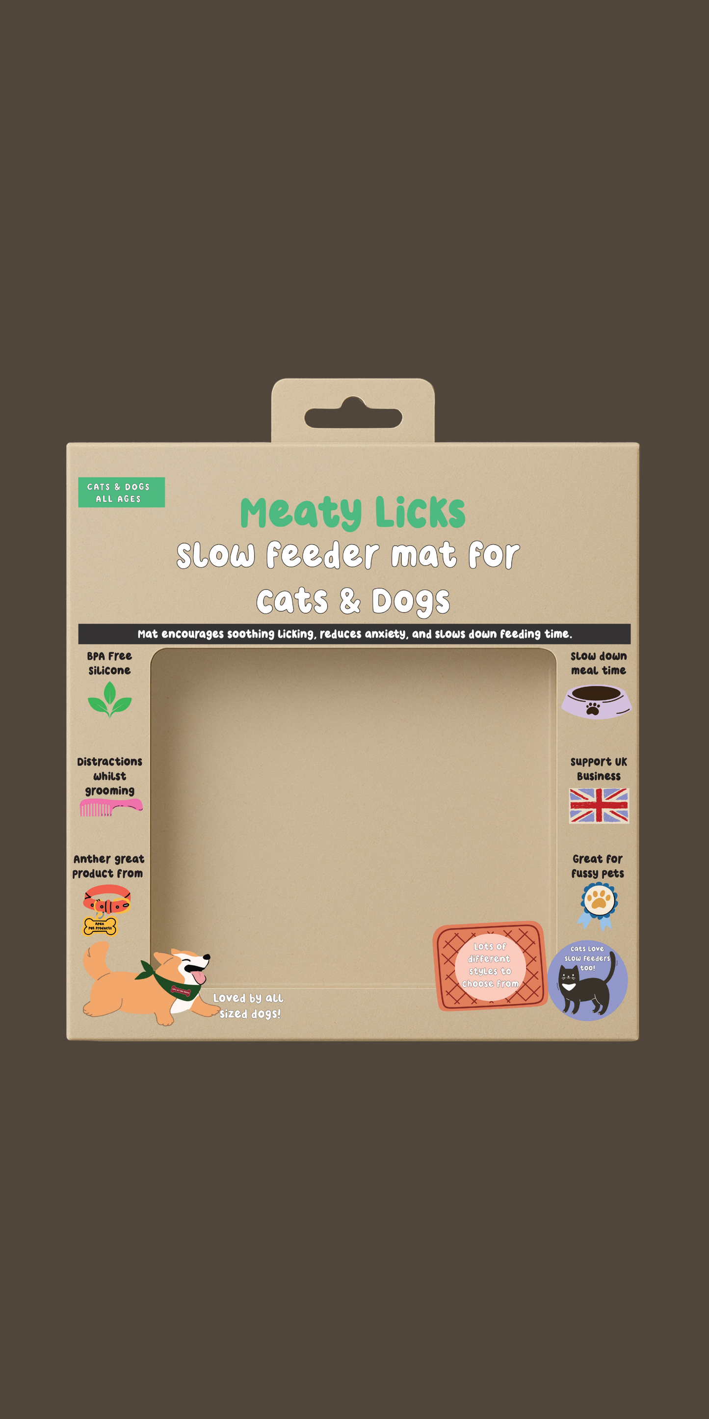 Meaty Licks Cactus Calm Slow Feeder – Blush Beige