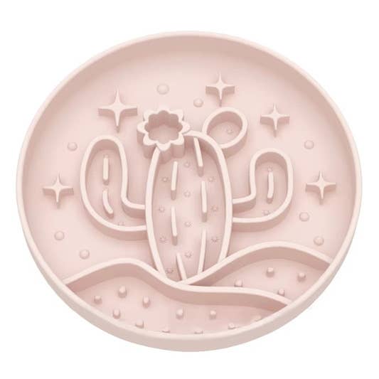 Meaty Licks Cactus Calm Slow Feeder – Blush Beige