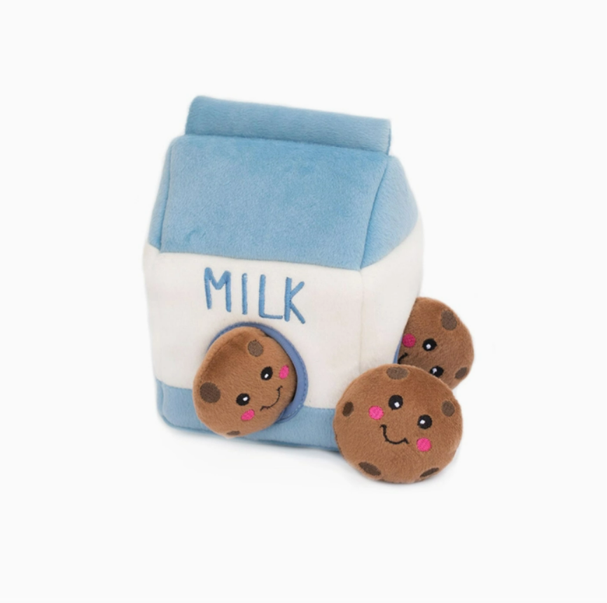 Zippy Paws - Milk & Cookies | Hide & Seek toy