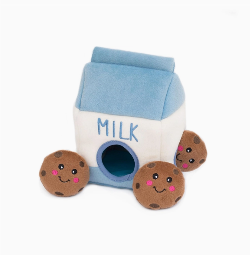Zippy Paws - Milk & Cookies | Hide & Seek toy