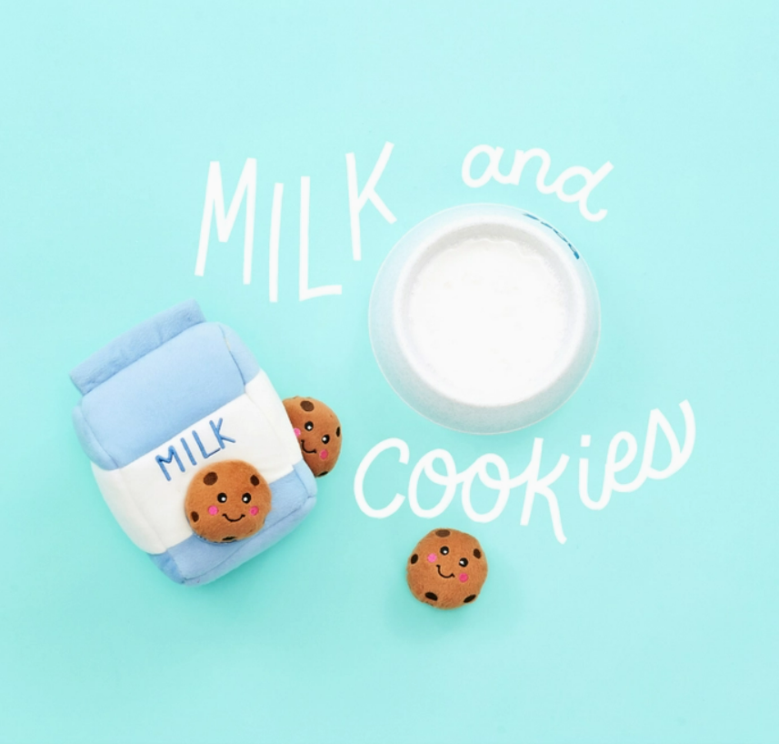 Zippy Paws - Milk & Cookies | Hide & Seek toy