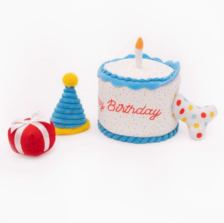 Zippy Paws - Birthday Cake | Hide & Seek toy