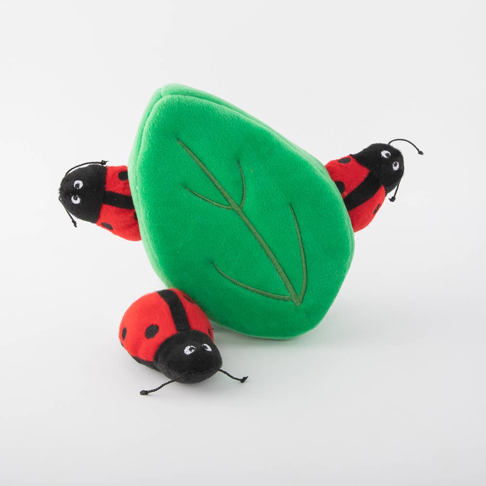 Zippy Burrow - Ladybug in Leaf - Dog Toy
