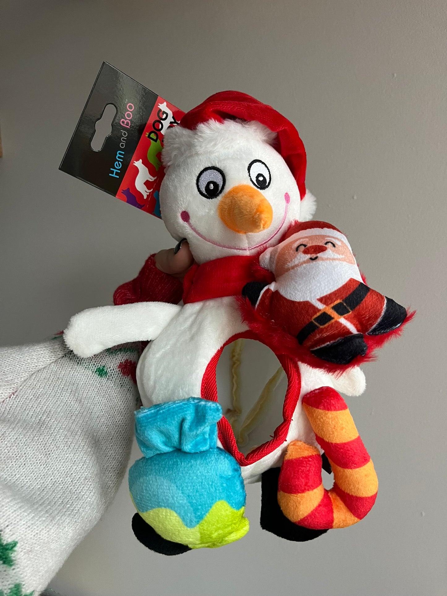 Christmas snowman with mini toys